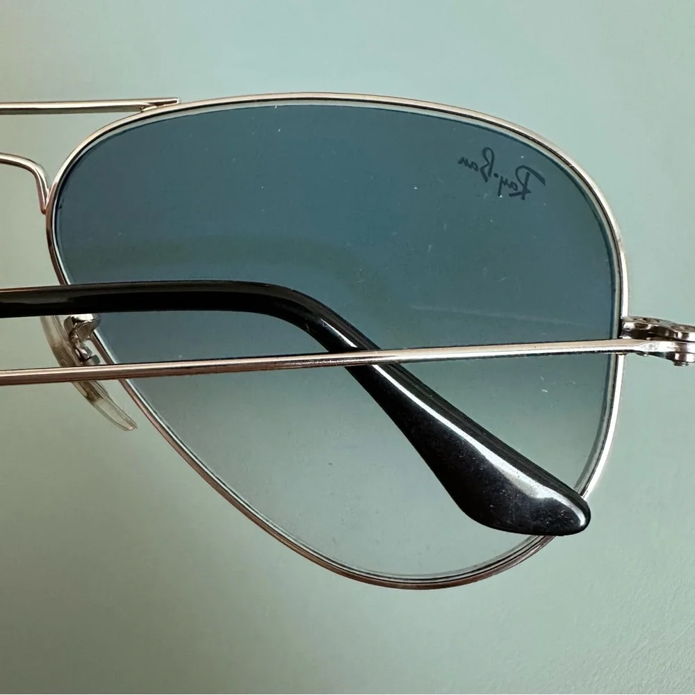 | ray ban • blue lense 2035 aviator silver frame | - Picture 8 of 16